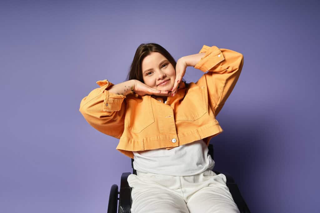 Young woman in a wheelchair